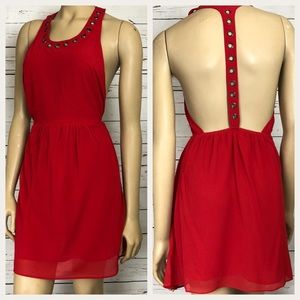 Cotton Candy Dress Open T-Back Sheer Empire Waist